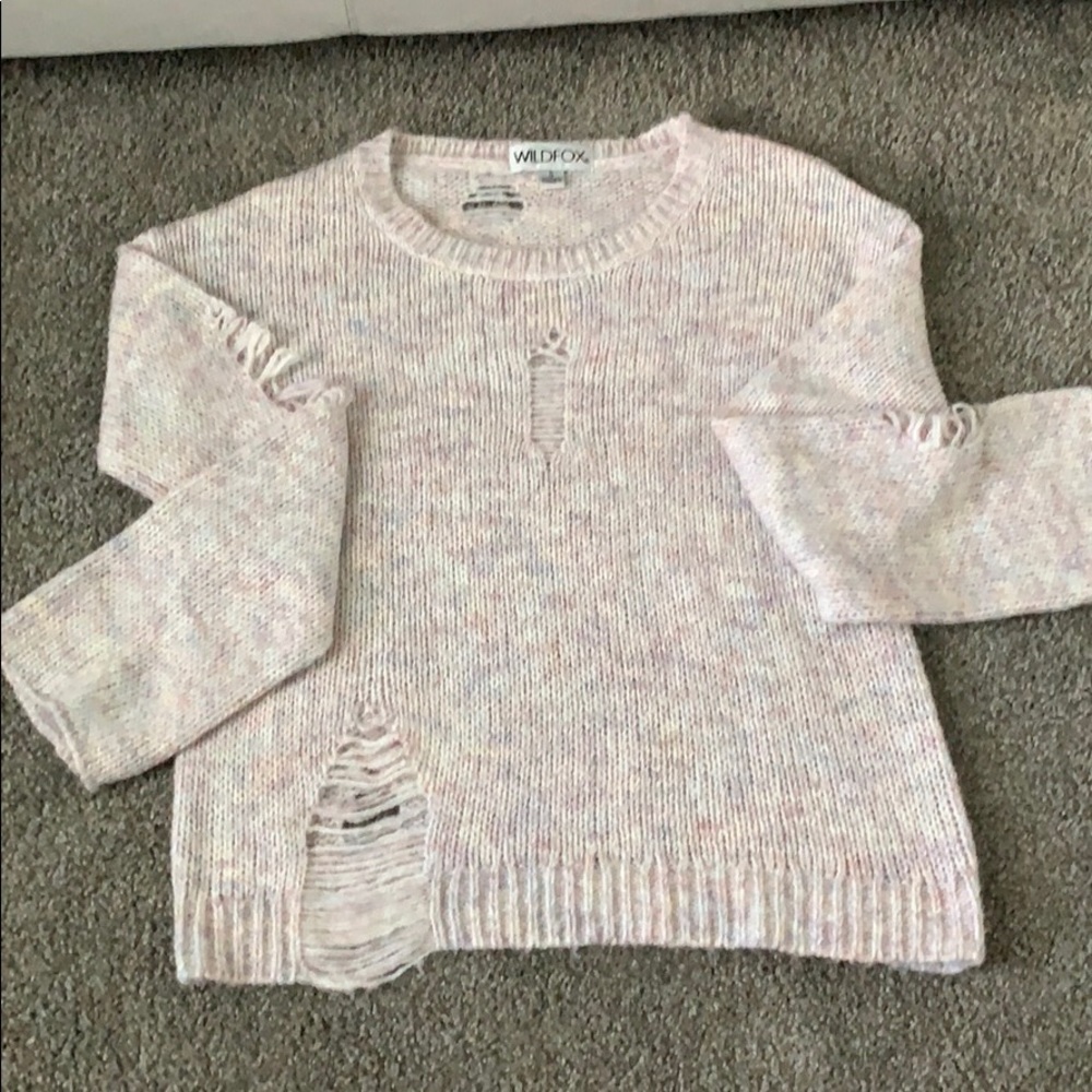 Wildfox ripped sweater